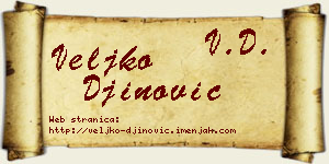Veljko Đinović vizit kartica